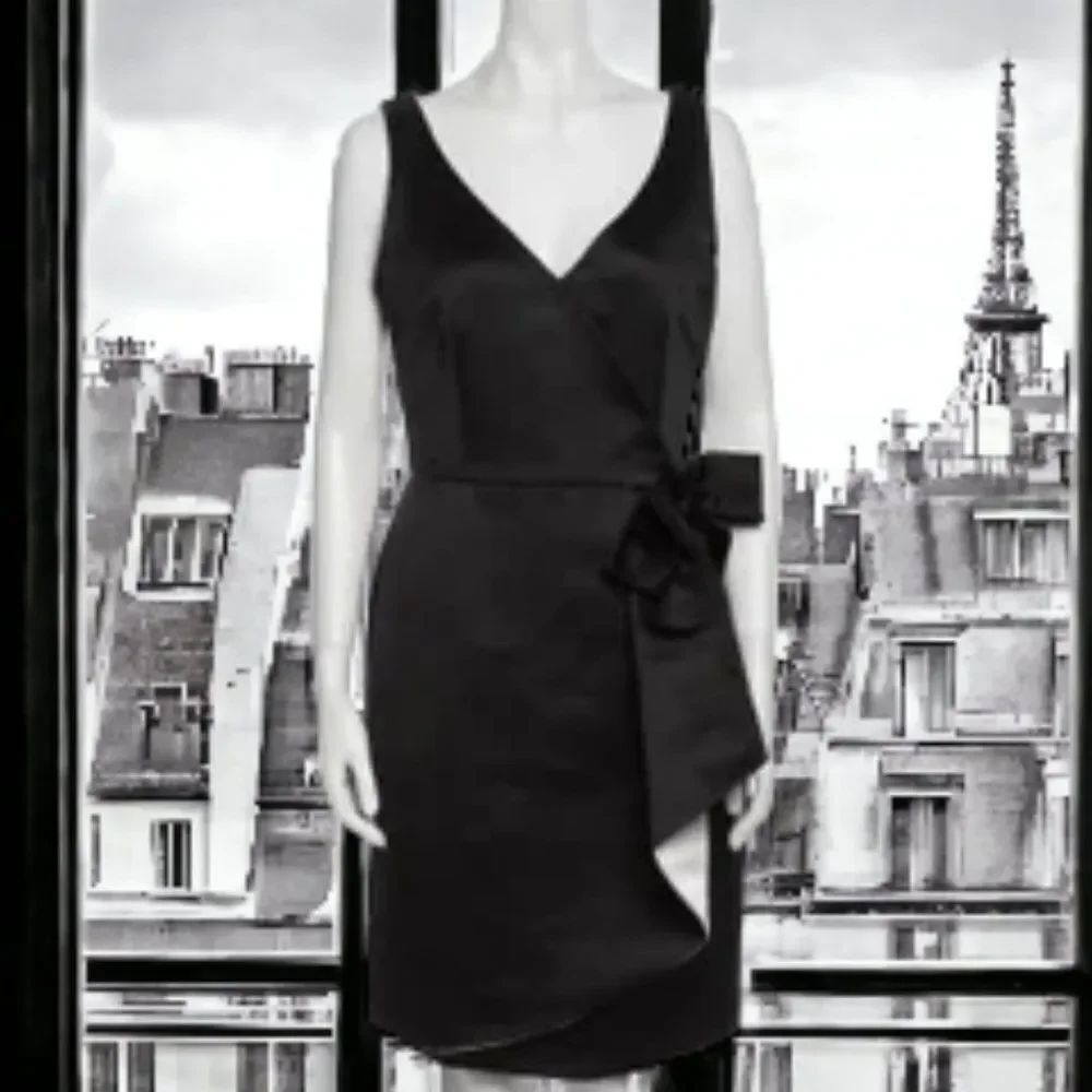 Vintage Black Wrap Dress